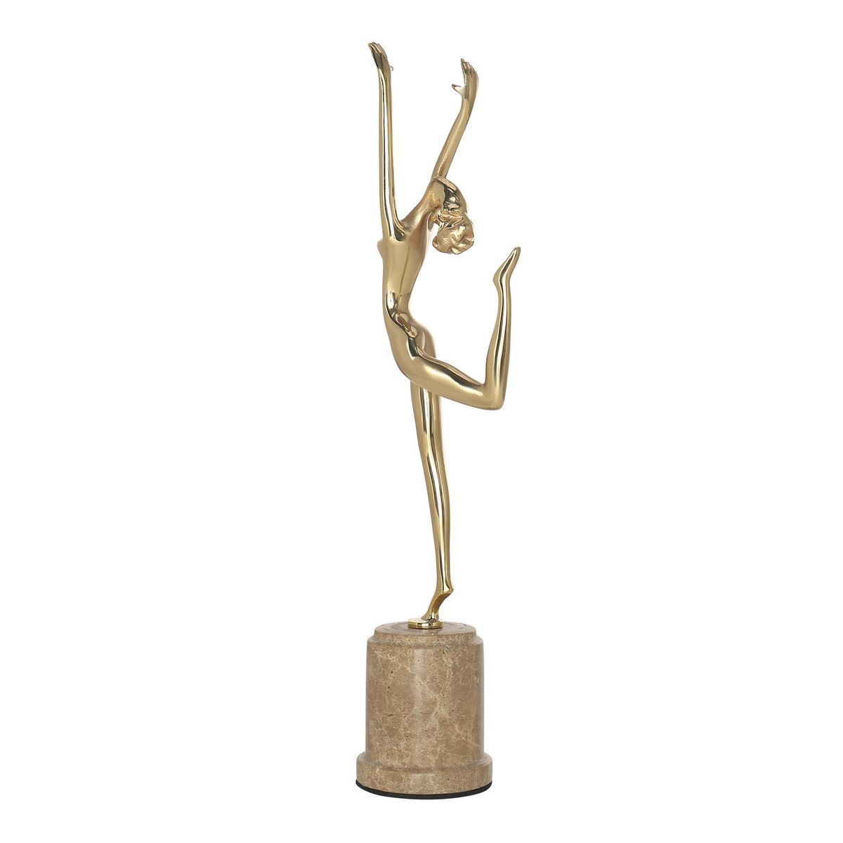 Tooarts Dance Brass Sculpture Exquisite Handcraft Home and Office Ornaments Modern Art Figurine Gift