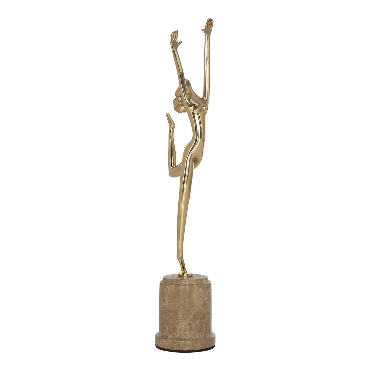 Tooarts Dance Brass Sculpture Exquisite Handcraft Home and Office Ornaments Modern Art Figurine Gift