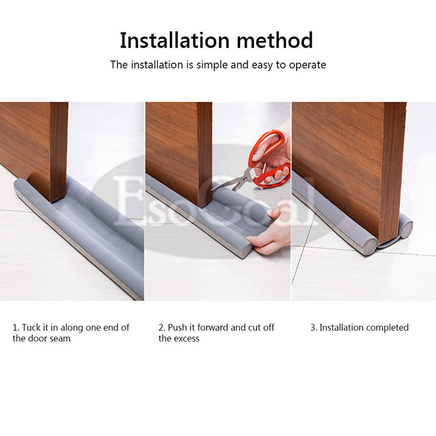 EsoGoal Door Soundproof Seal Strip Bottom Sealer Stopper