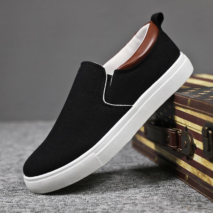 Men's Korean Style Casual Shoes-Black