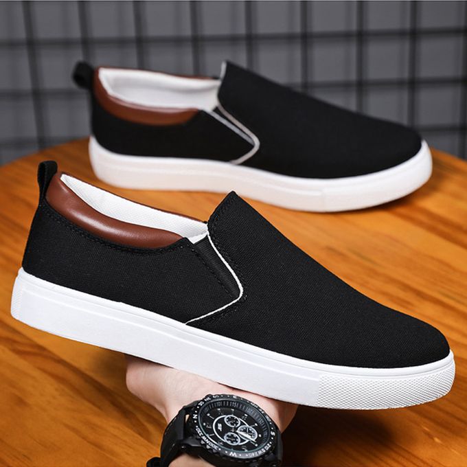 Men's Korean Style Casual Shoes-Black