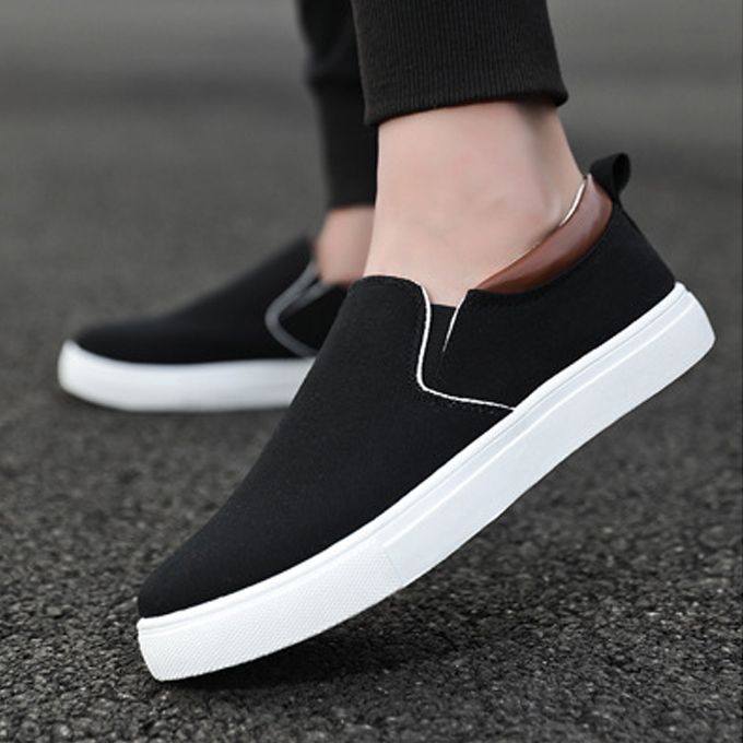 Men's Korean Style Casual Shoes-Black
