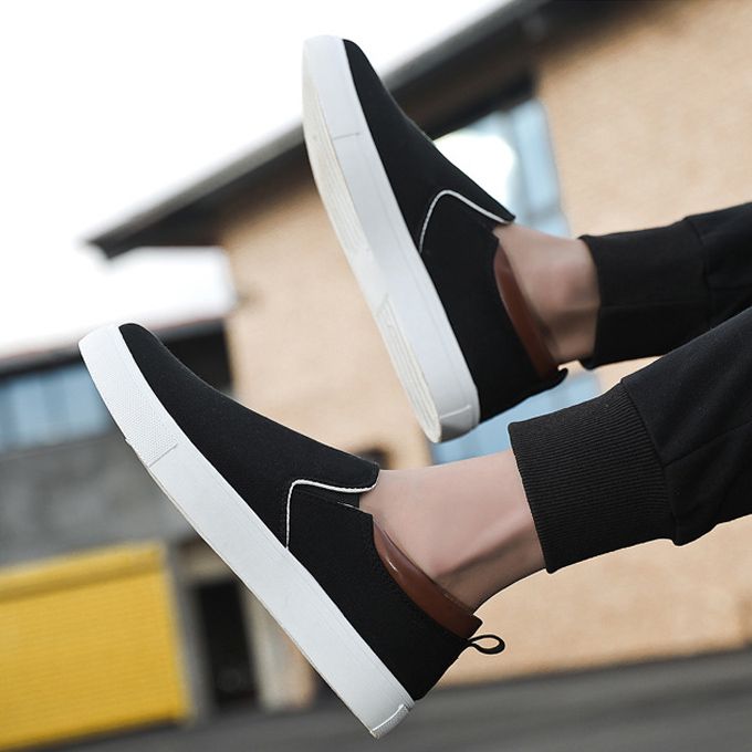 Men's Korean Style Casual Shoes-Black