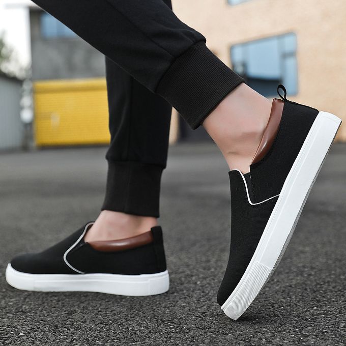 Men's Korean Style Casual Shoes-Black