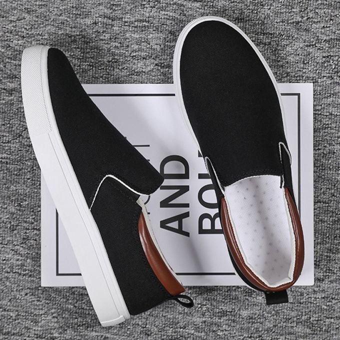 Men's Korean Style Casual Shoes-Black