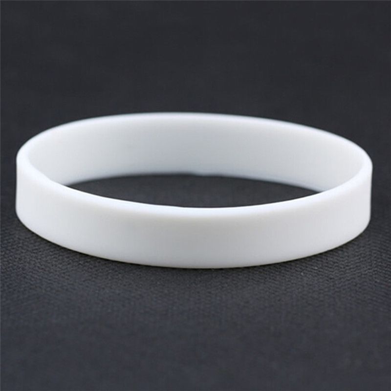Silicone Rubber Wristband Flexible Wrist Band Cuff Bracelet