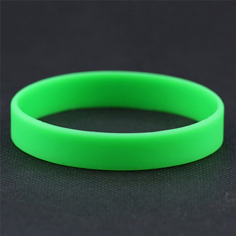 Silicone Rubber Wristband Flexible Wrist Band Cuff Bracelet
