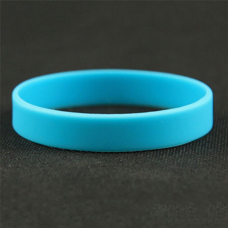Silicone Rubber Wristband Flexible Wrist Band Cuff Bracelet