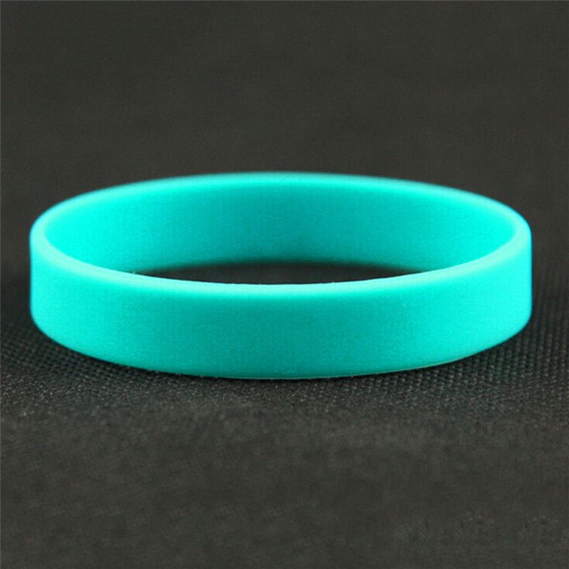 Silicone Rubber Wristband Flexible Wrist Band Cuff Bracelet