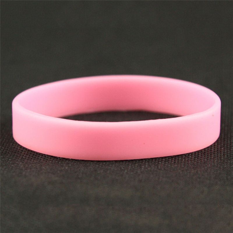 Silicone Rubber Wristband Flexible Wrist Band Cuff Bracelet