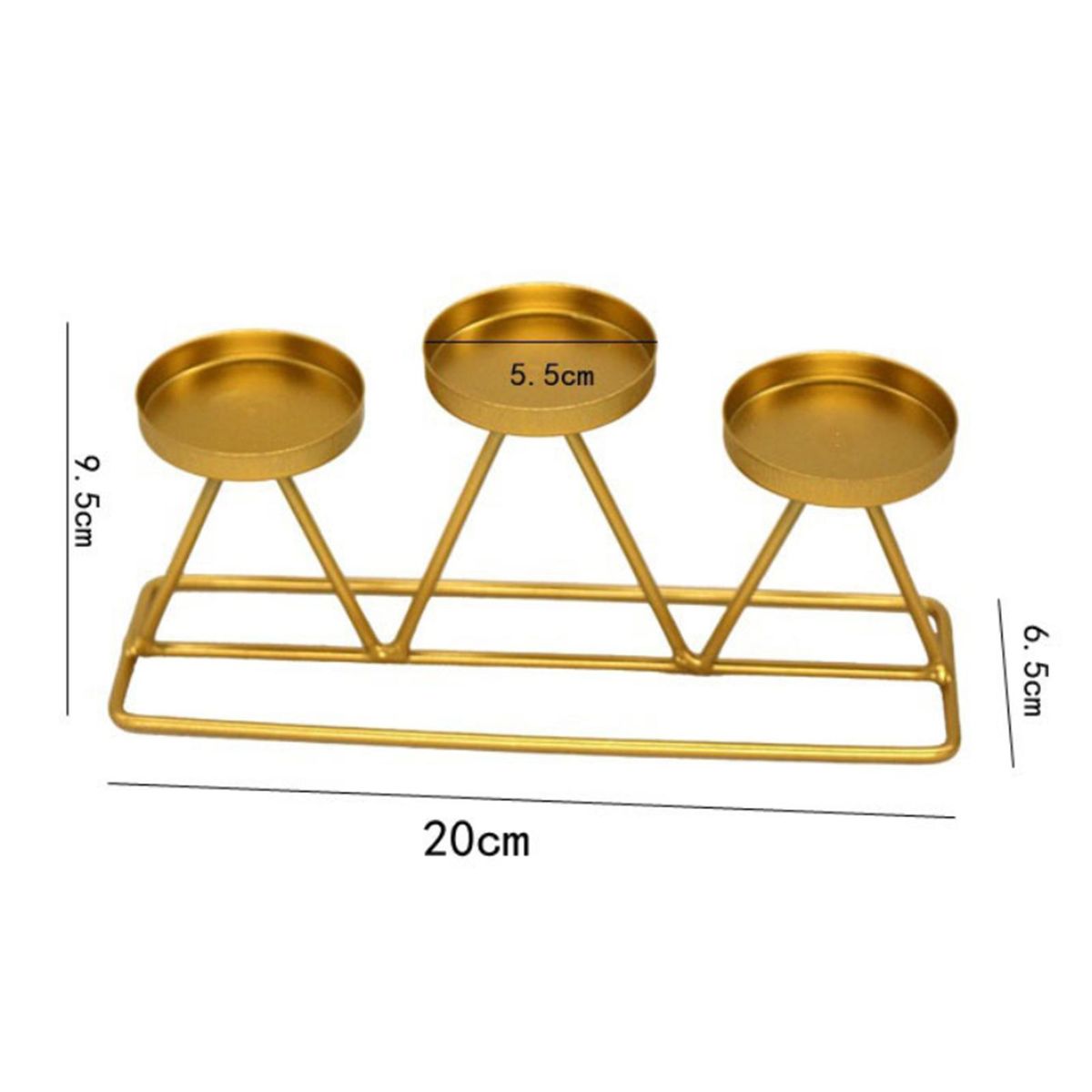 Three Heads Candlestick Display Romantic Home Party Wedding Decor Gift