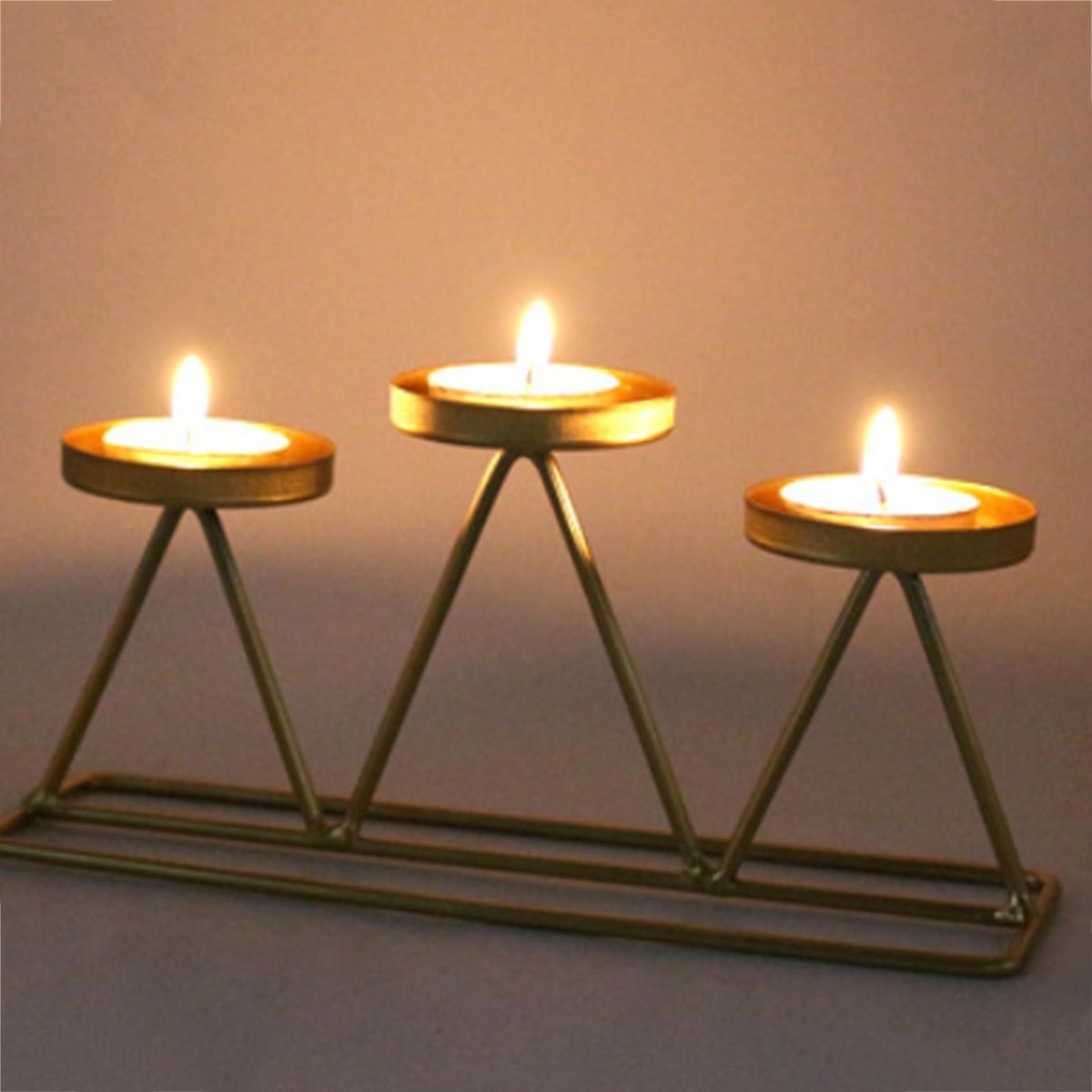 Three Heads Candlestick Display Romantic Home Party Wedding Decor Gift