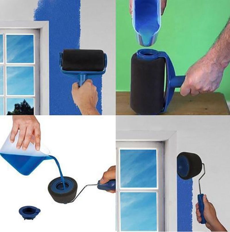 8pcs/Set Multi-Use DIY Paint Wall Roller Brush Home Room Painting Handle Tools