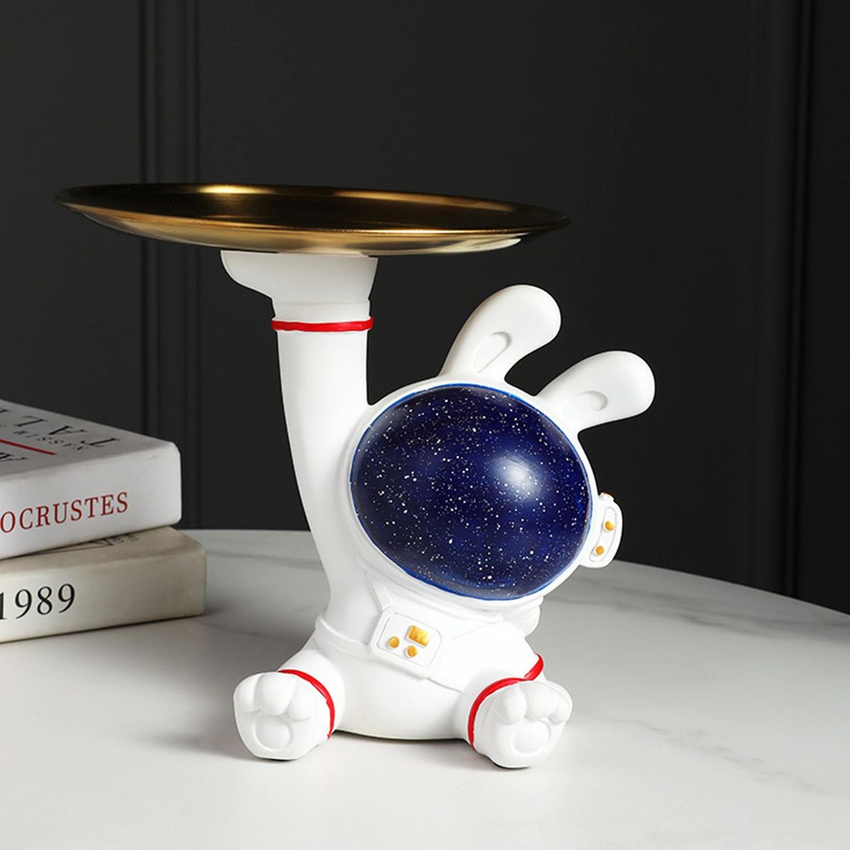 Spaceman Rabbit Decor Astronaut Bunny Ashtray Table Fruit Candy Holder C