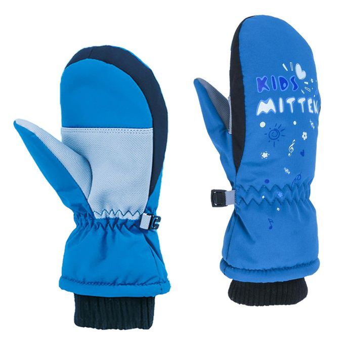 Kids Boy Girl Winter Warm  Ski Windproof Thermal Snow Blue S