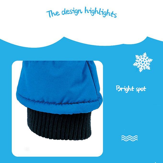 Kids Boy Girl Winter Warm  Ski Windproof Thermal Snow Blue S