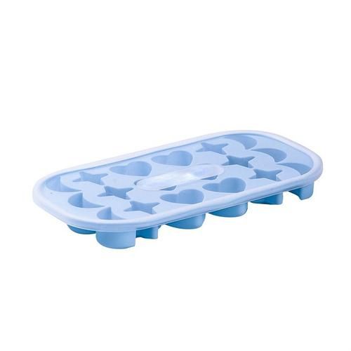 18 Holes Moon Heart Ice Cube Maker Silicone Ice Mold with Lid DIY 3D Stars Ice Tray Juice Drink Whiskey Cocktails Kitchen Mold