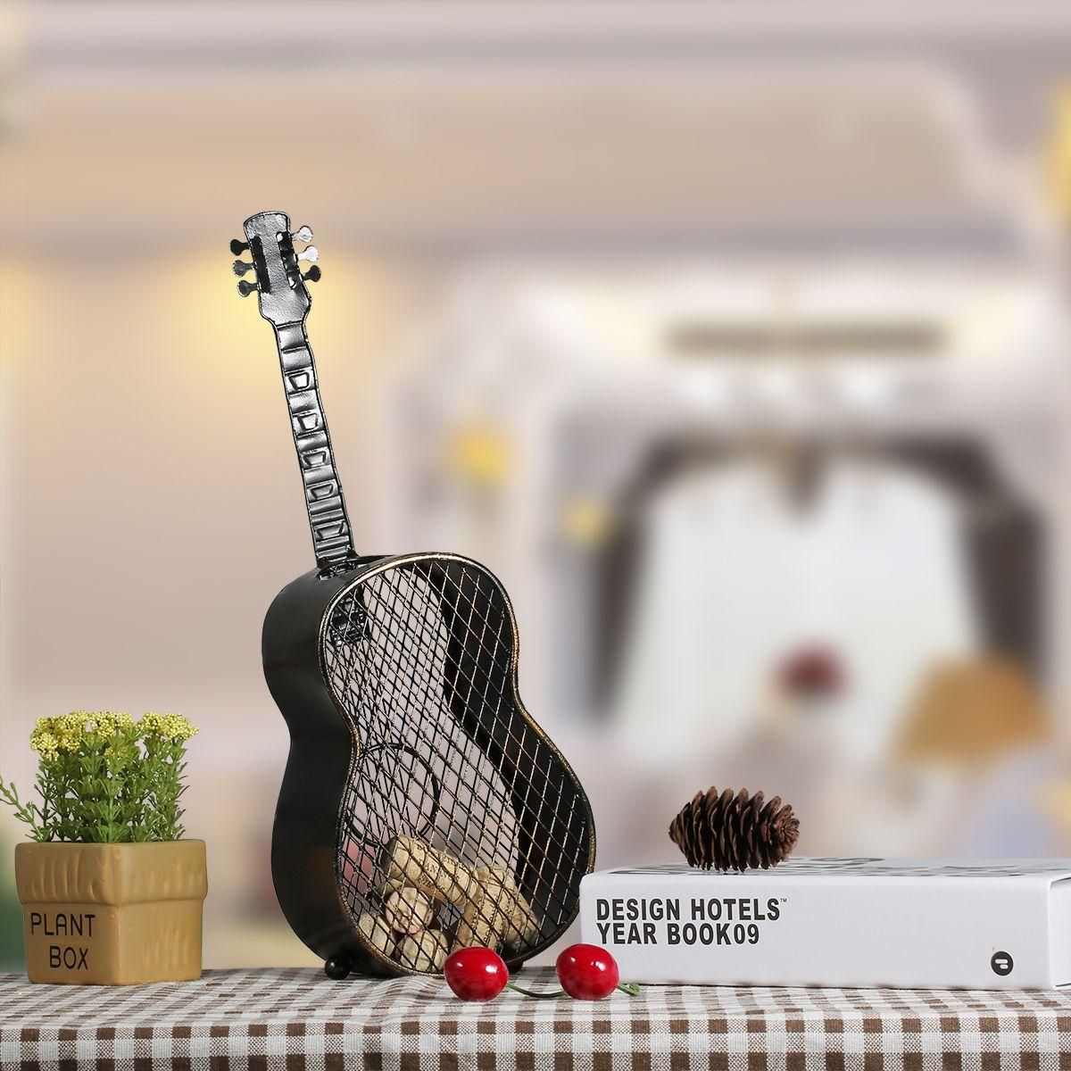 TOOARTS Guitar wine cork container  Handcrafts Home decoration Decorations Practical crafts