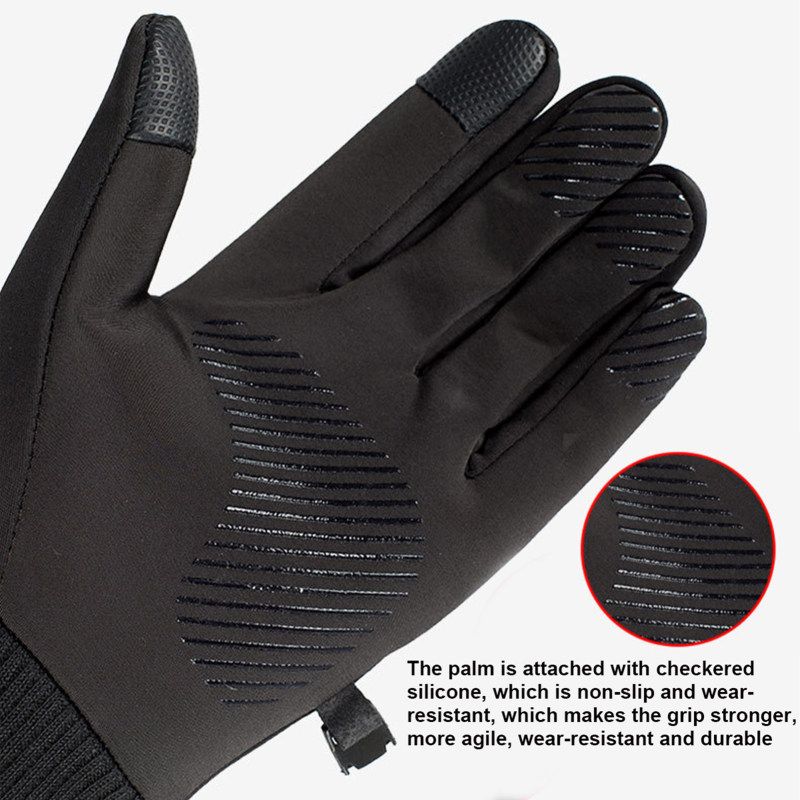 Winter Warm Waterproof Windproof Non-Slip Touch Screen-Grey