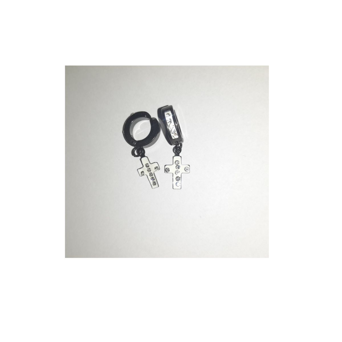 Black 2 Pcs Ear Clip Non-Piercing Magnetic Earrings