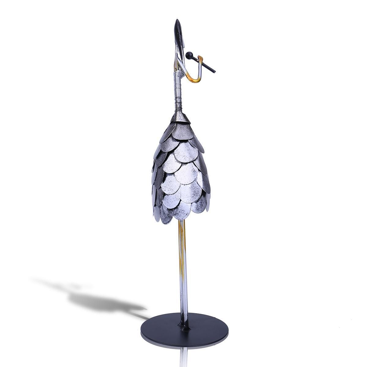 Tooarts Singing Girl Handmade Metal Sculpture Handicraft Home Decor Creative Ornament Music Instrument Gift