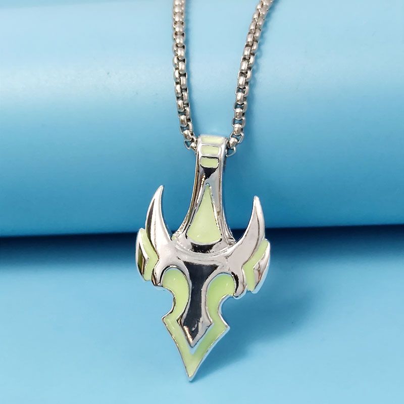 Hip Hop Luminous Flame Anchor Pendant Necklace
