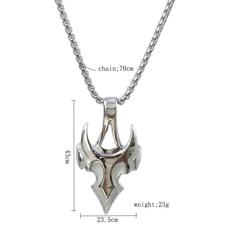 Hip Hop Luminous Flame Anchor Pendant Necklace