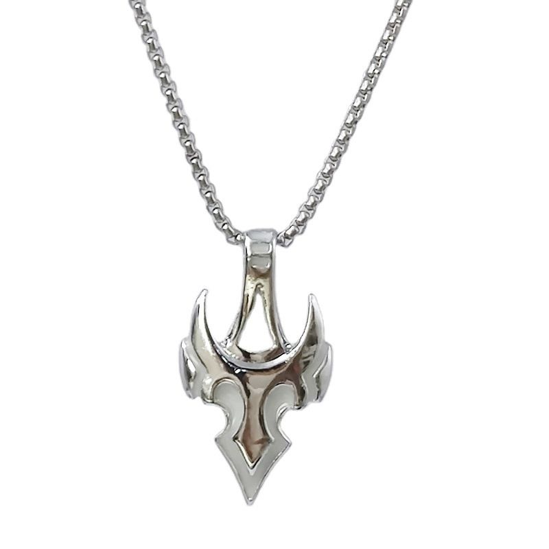 Hip Hop Luminous Flame Anchor Pendant Necklace