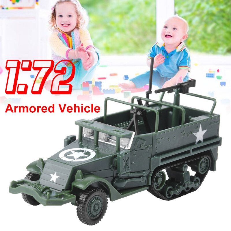 1:72 Half Track Armored Vehicle Self Assembly Model Toy Car Gift New