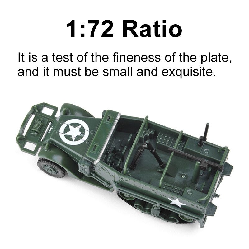1:72 Half Track Armored Vehicle Self Assembly Model Toy Car Gift New