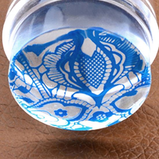 2Pcs Clear Stamper Scraper Mini DIY Nail Art Image-Clear