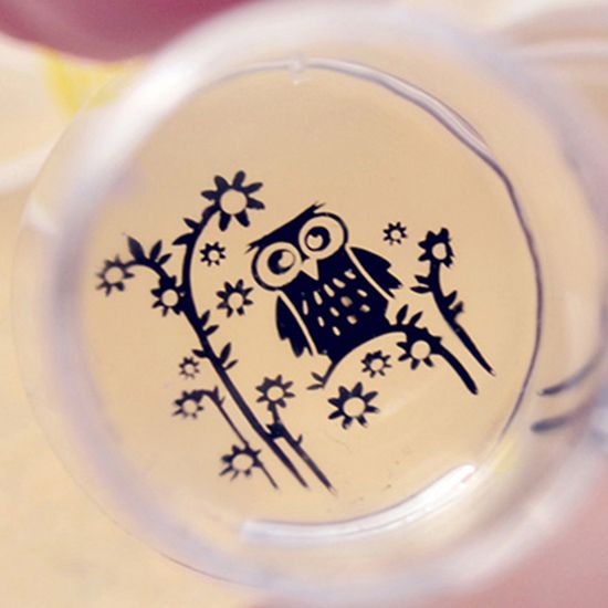 2Pcs Clear Stamper Scraper Mini DIY Nail Art Image-Clear
