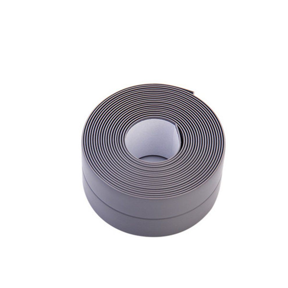Waterproof Mildew Proof Adhesive Tape Kitchen Sink Joint Crevice Sticker Strip Gray