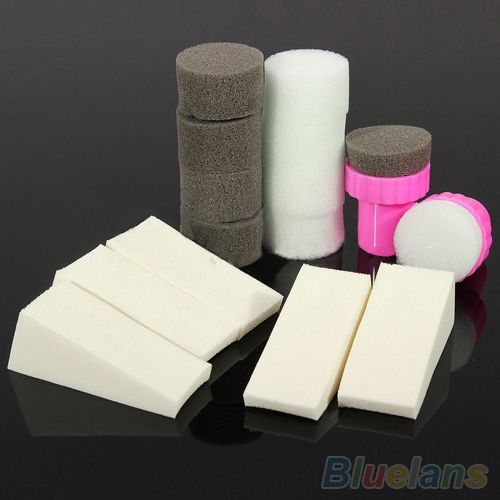 1 Set Nail Art Kits Sponge Stamper Shade Transfer Template-