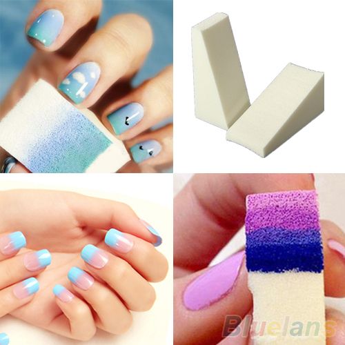 1 Set Nail Art Kits Sponge Stamper Shade Transfer Template-