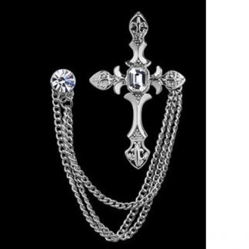 Men Classy Cross Brooch