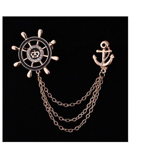 Men Solid Wheel Brooch