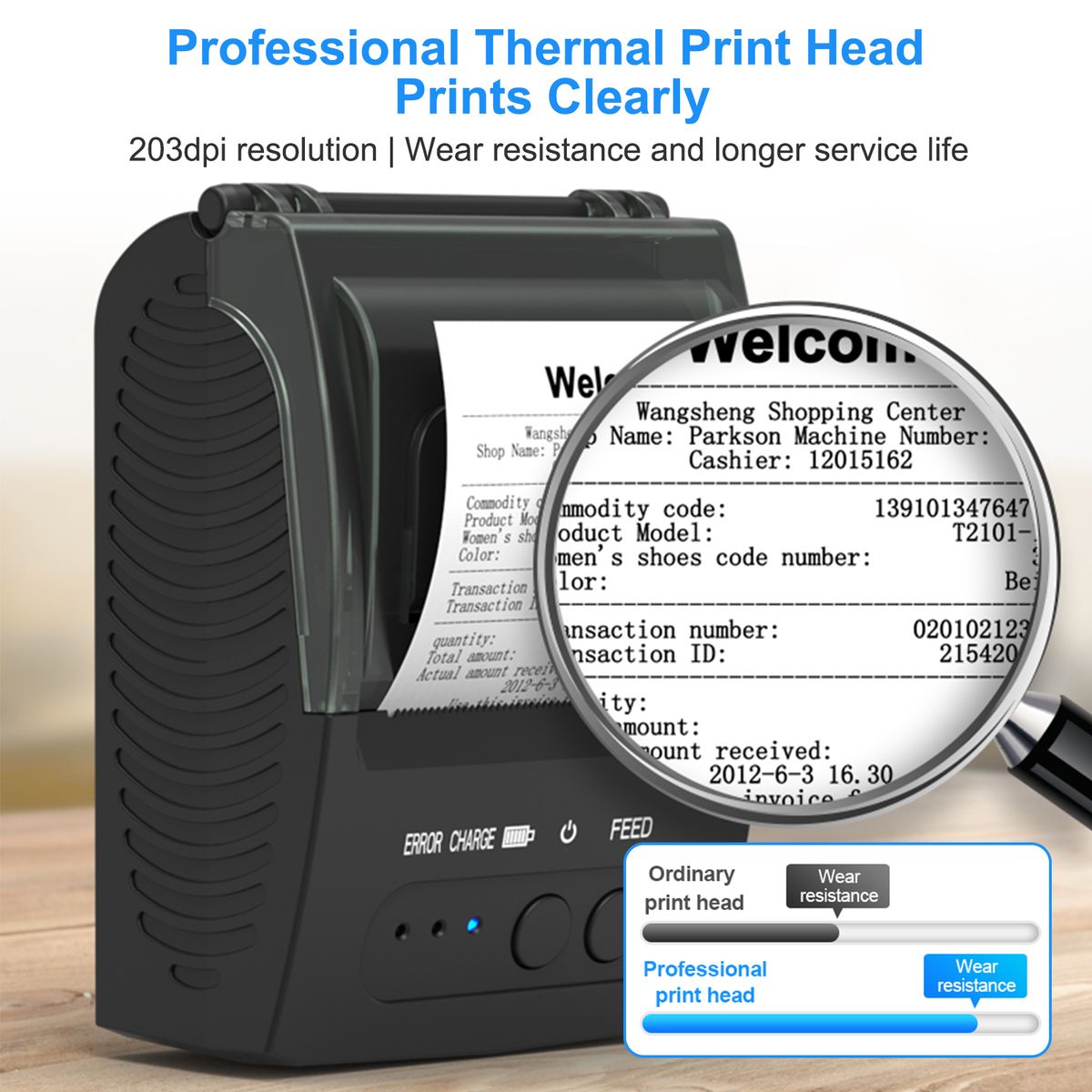 58mm Portable Mini Thermal Receipt Printer USB & BT