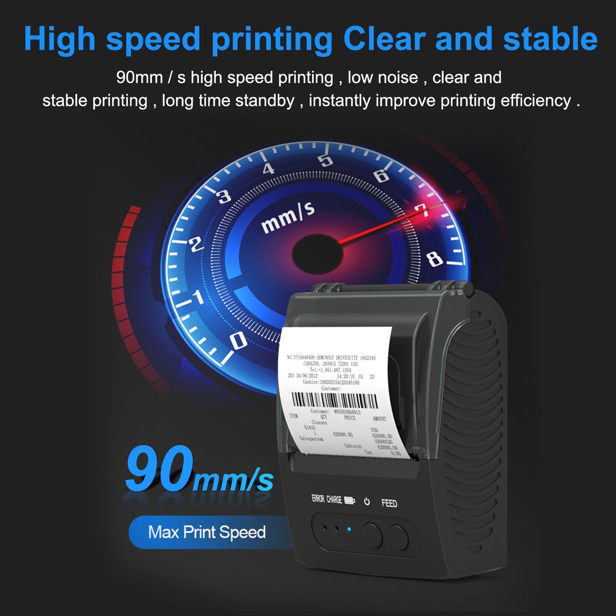58mm Portable Mini Thermal Receipt Printer USB & BT
