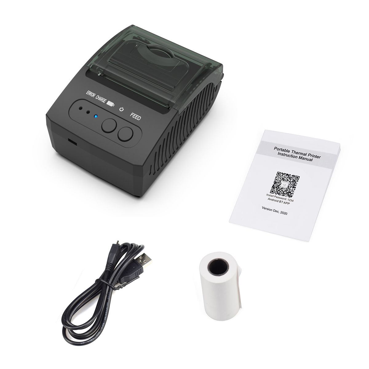 58mm Portable Mini Thermal Receipt Printer USB & BT