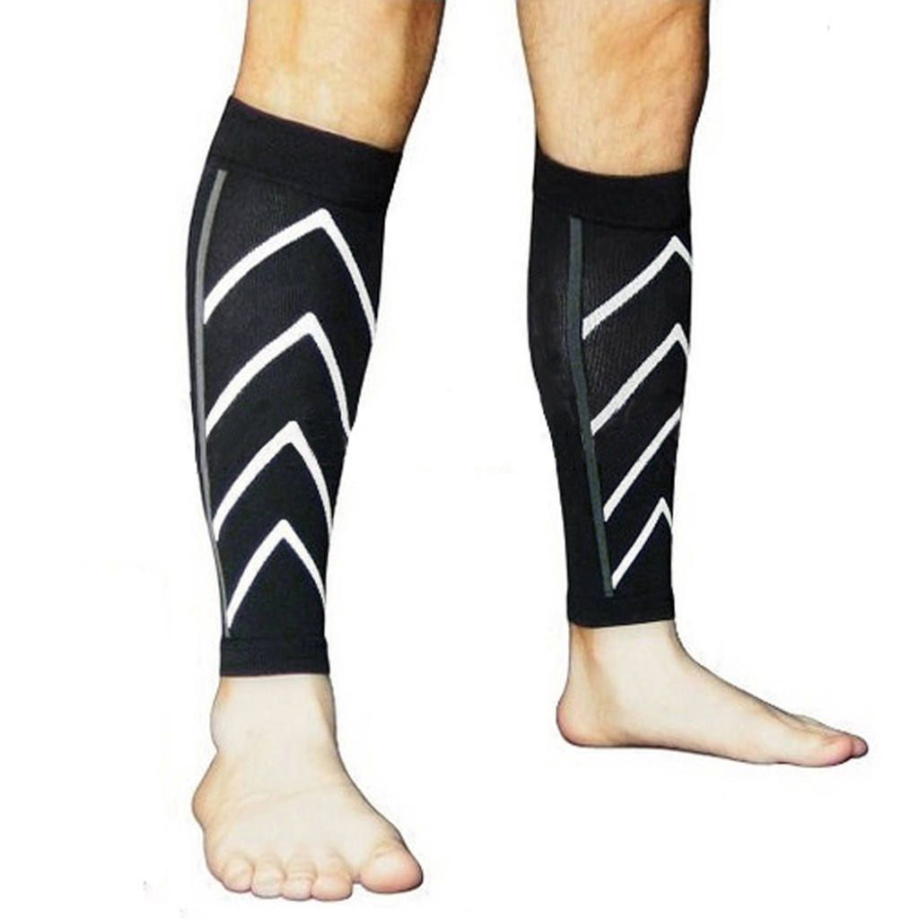 Pro Mens Leg Running Sleeves Compression Brace Calf Socks Basketball