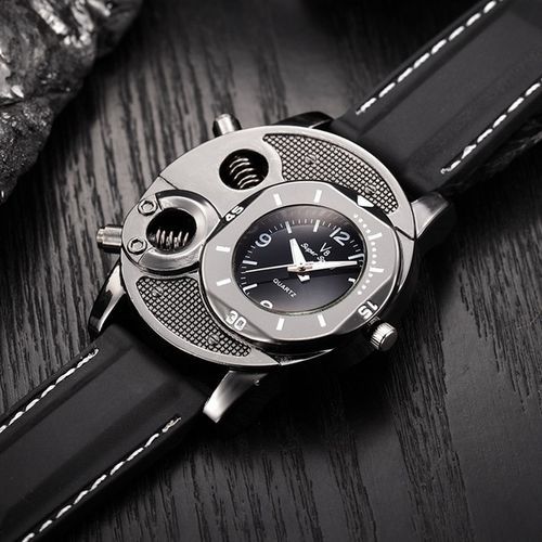Big Face Men's Waterproof Military Watches- Black
