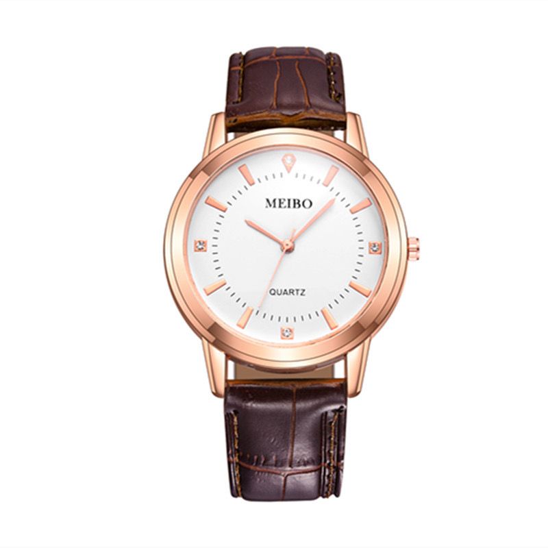 Men's Leather Business Quartz Wristwatch Men Leather Belt Elegant Watch
