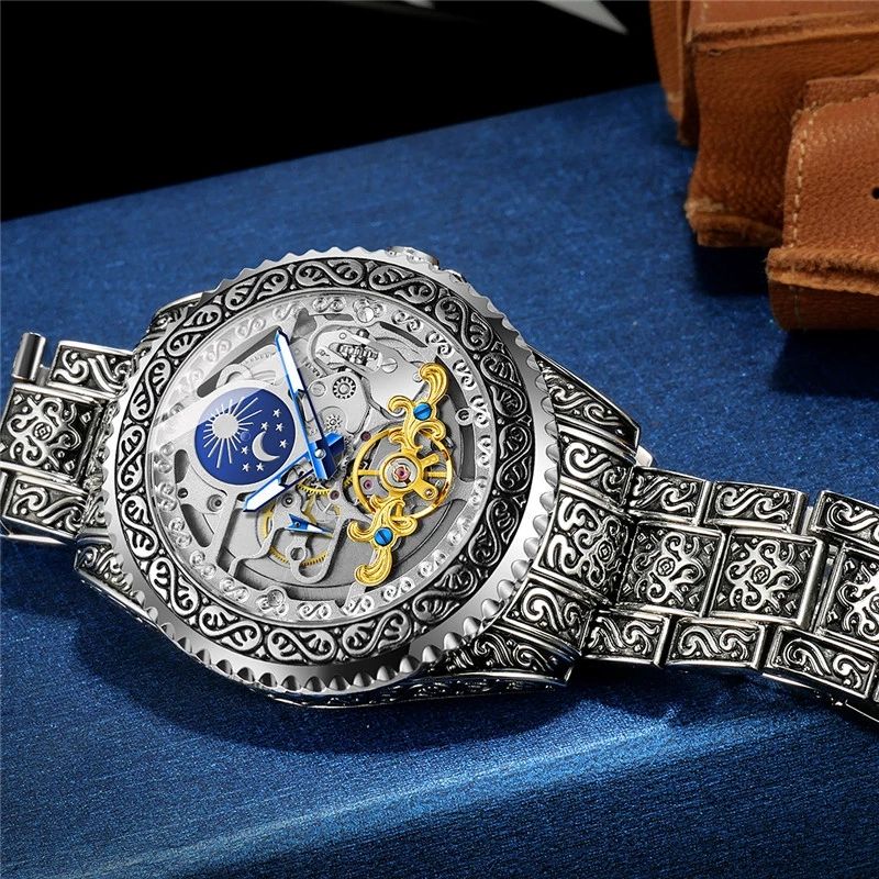 Forsinging Brand Fashion Business Retro Automatic Mechanical Men's Watch