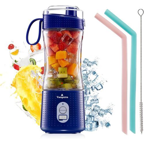 Portable Blender, Vaeqozva USB Rechargeable Smoothie On The