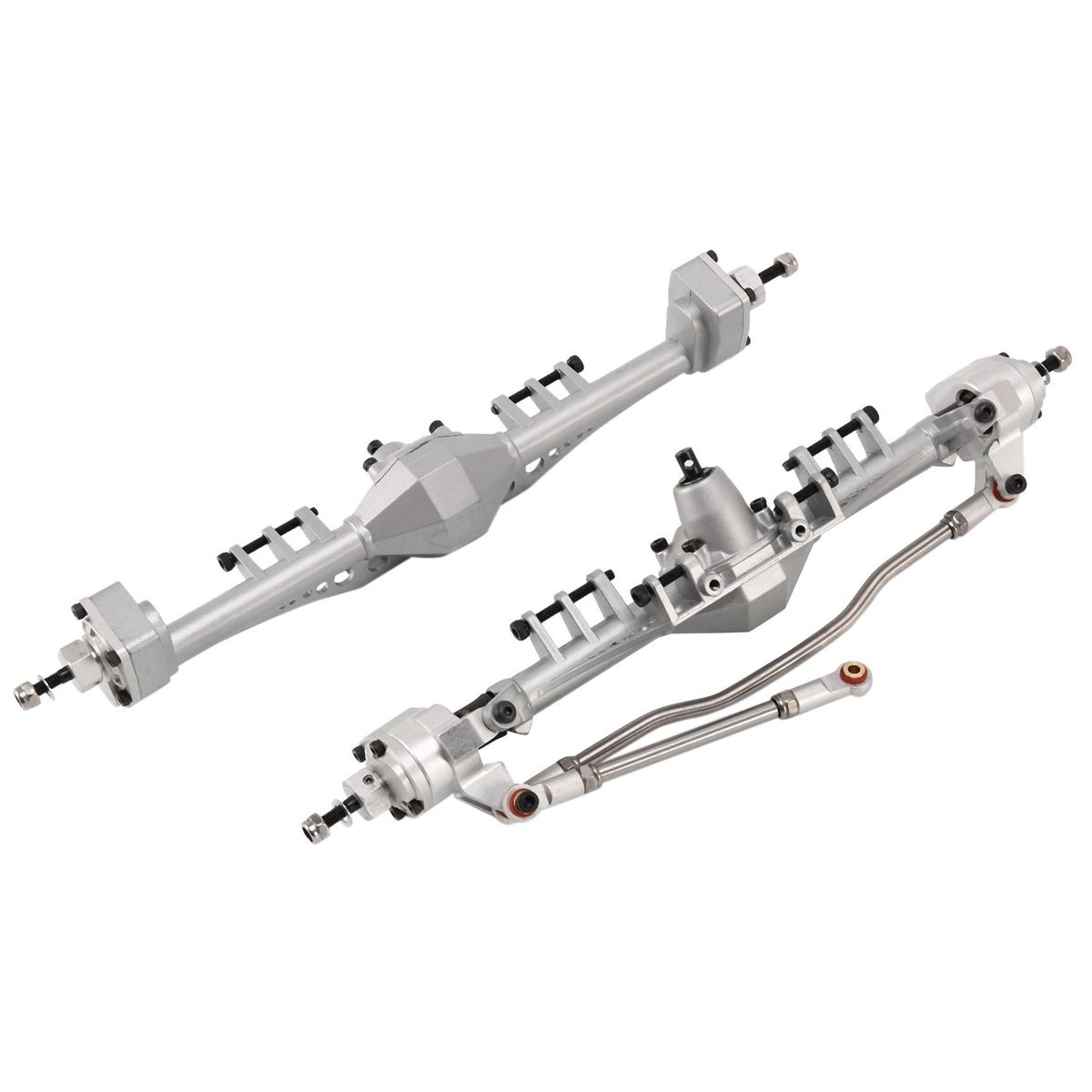 Aluminum Alloy Portal Axle for 1/10 RC Crawler Car Axial Capra 1.9 UTB AXI03004 Currie F9 Parts,Silver Front/Rear