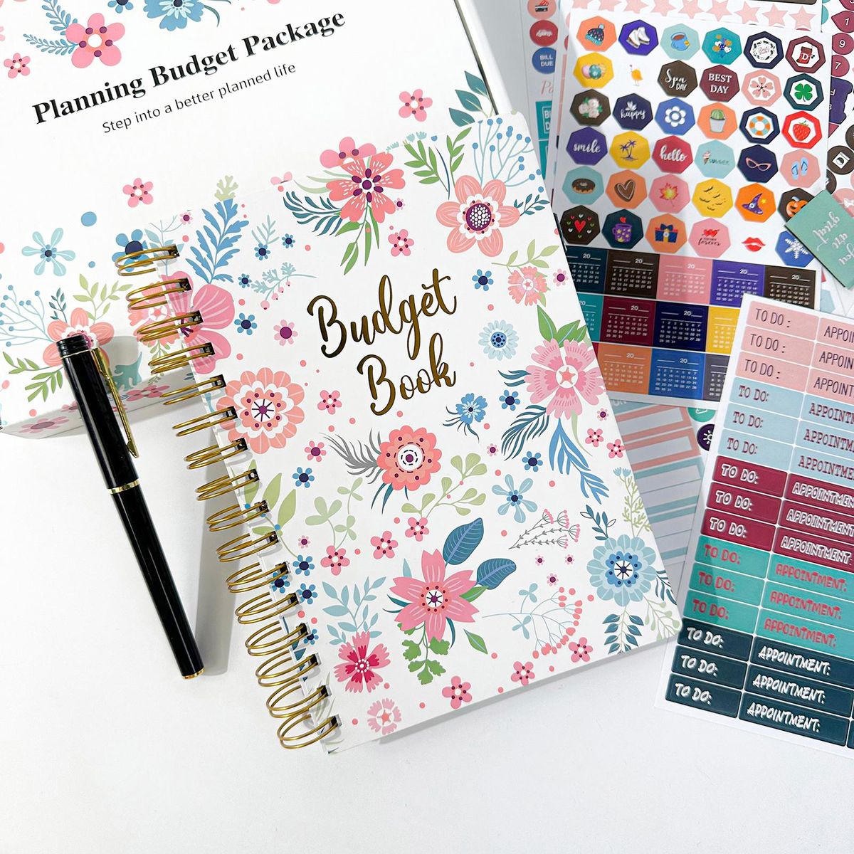 DIY Journal Kit Planner Notebook Scrapbook & Diary Supplies Set Fun Cute Art & Crafts Stuff Including Sticker/Paper Clip/Picture Frame/Glittery Tape/Magnetic Bookmark Great Gift for 8-14 Year Old Girl Teens