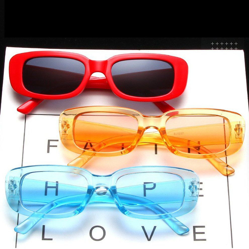 Small Frame Square Sungl Es  Olorful Street S Ing Durable Eyegl Es-orange-146 * 138mm