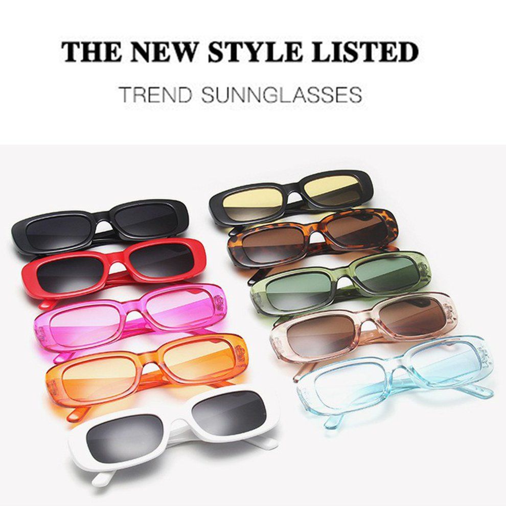 Small Frame Square Sungl Es  Olorful Street S Ing Durable Eyegl Es-orange-146 * 138mm
