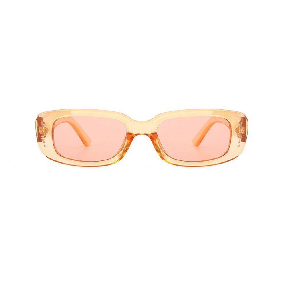 Small Frame Square Sungl Es  Olorful Street S Ing Durable Eyegl Es-orange-146 * 138mm